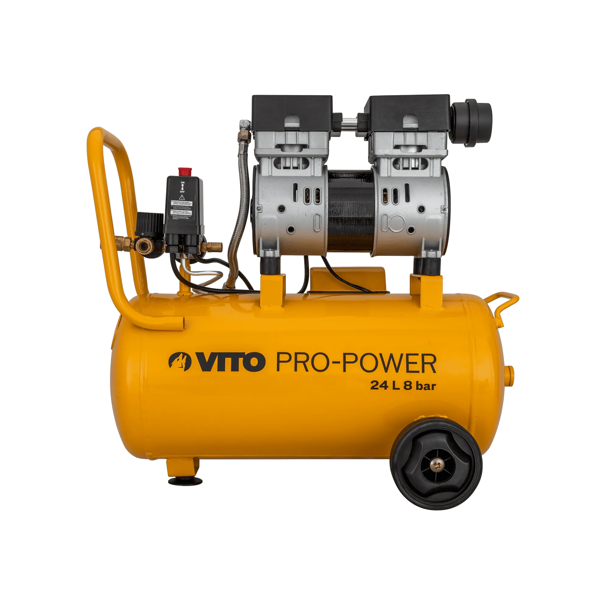 6. COMPRESSOR SEM ÓLEO SILENCIOSO 24L 8 BAR 1.0HP