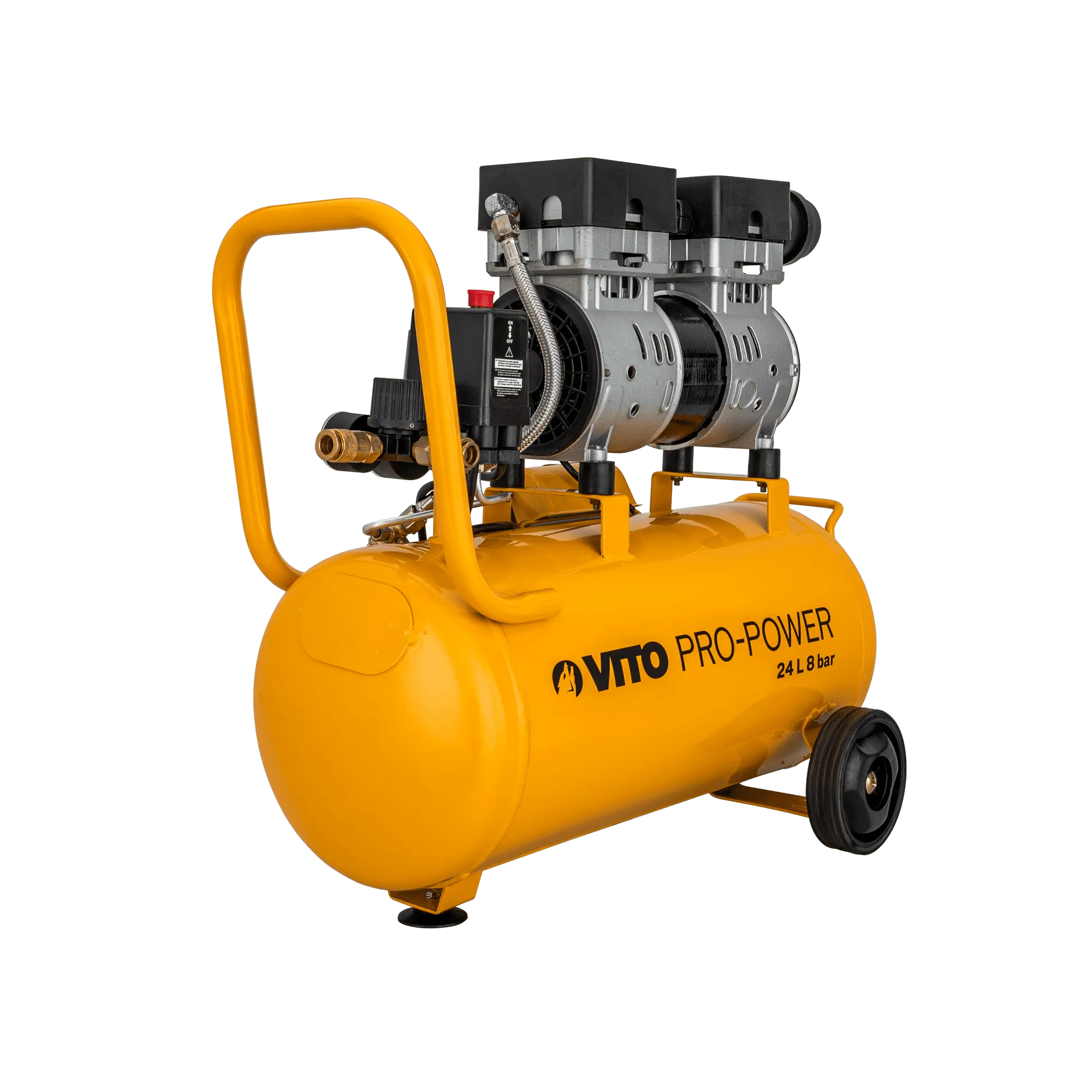 7. COMPRESSOR SEM ÓLEO SILENCIOSO 24L 8 BAR 1.0HP